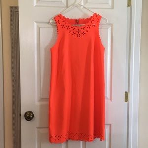 Orange j crew dress